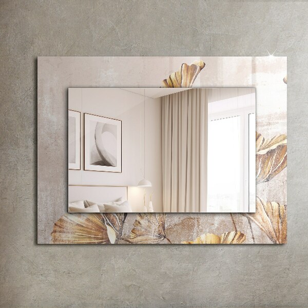 Spiegel met bedrukte lijst Vintage bloemen