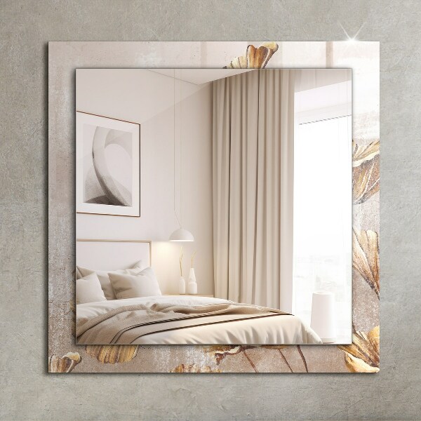 Spiegel met bedrukte lijst Vintage bloemen