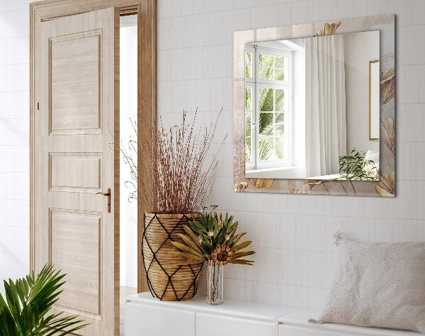 Spiegel met bedrukte lijst Vintage bloemen