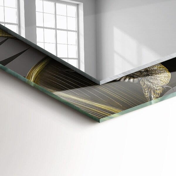 Wandspiegel decoratieve print Bloemen en kolibries