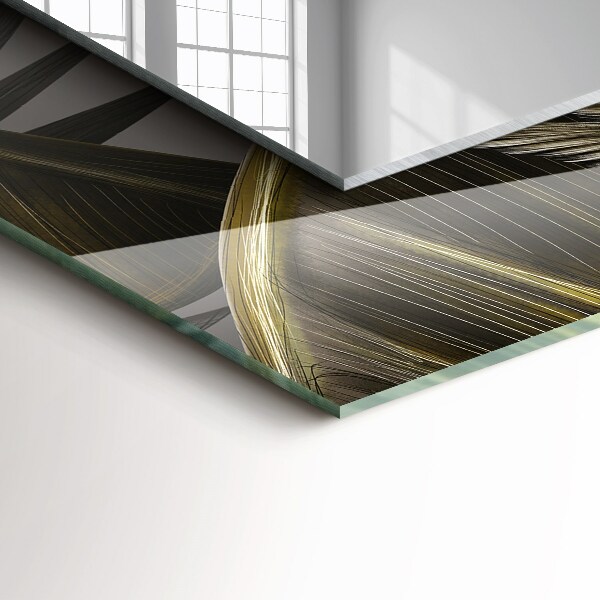 Wandspiegel decoratieve print Bloemen en kolibries