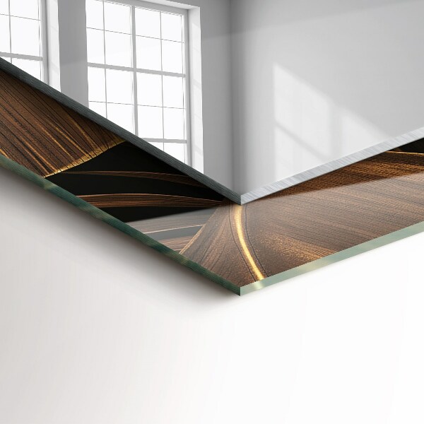 Spiegel lijst met print Tropische bladeren