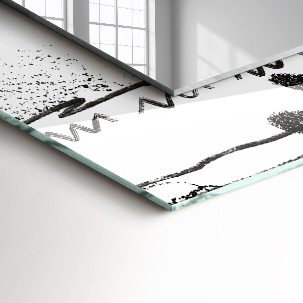 Wandspiegel decoratieve print Moderne abstracte sjablonen