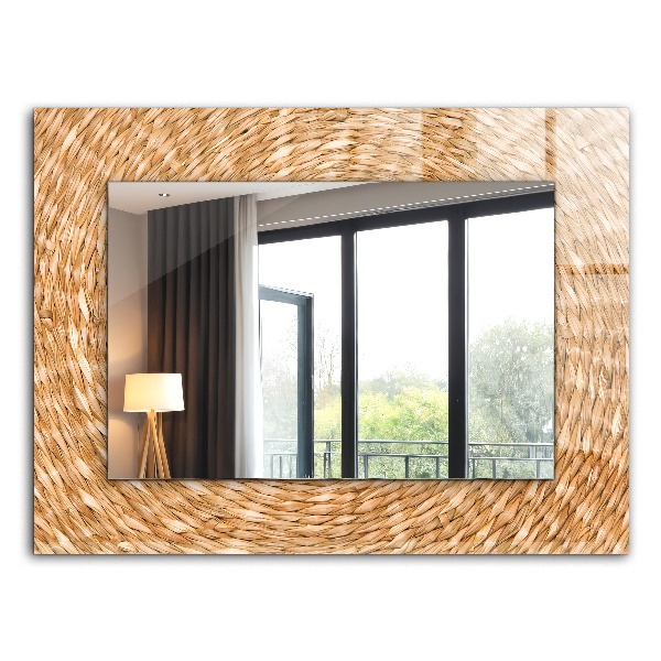 Wandspiegel decoratieve print Vlecht