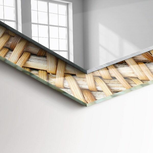 Wandspiegel decoratieve print Vlecht