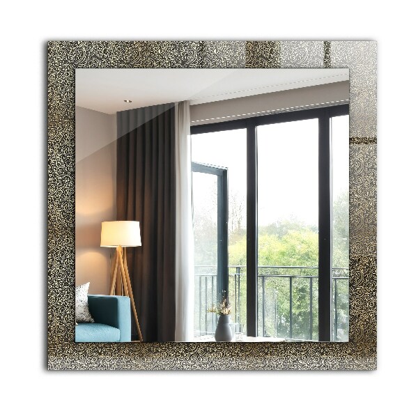 Bedrukte spiegel Gouden decoratief motief