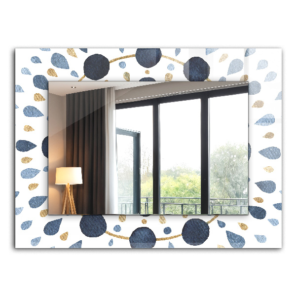 Wandspiegel met print Abstract mandala patroon