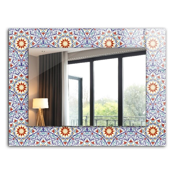Spiegel met print Mandala