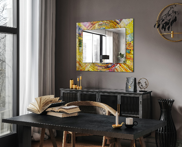 Bedrukte spiegel Abstract kleurrijk mozaïek