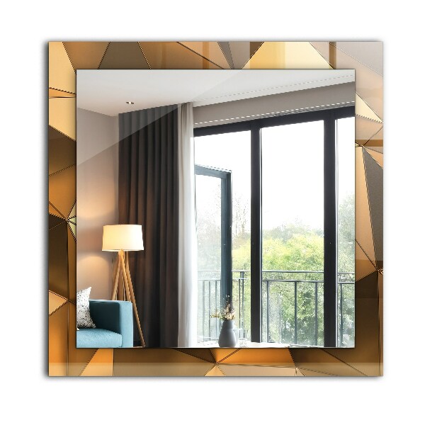 Bedrukte spiegel Gouden geometrische motieven