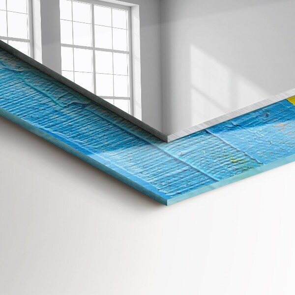 Spiegel met bedrukte lijst Abstract olieverfschilderij