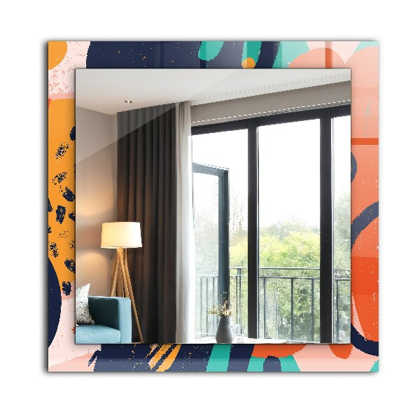 Wandspiegel met print Abstract olieverfschilderij