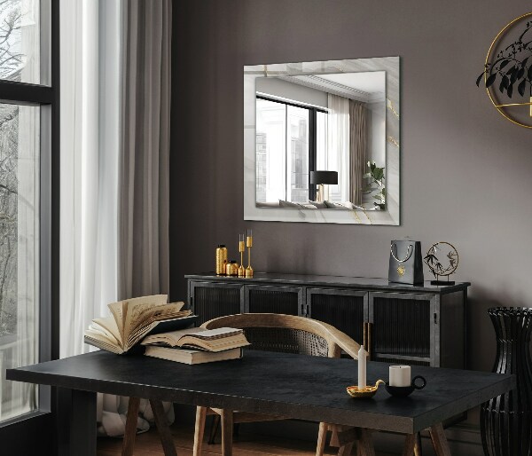 Spiegel met decoratie Grijs marmer