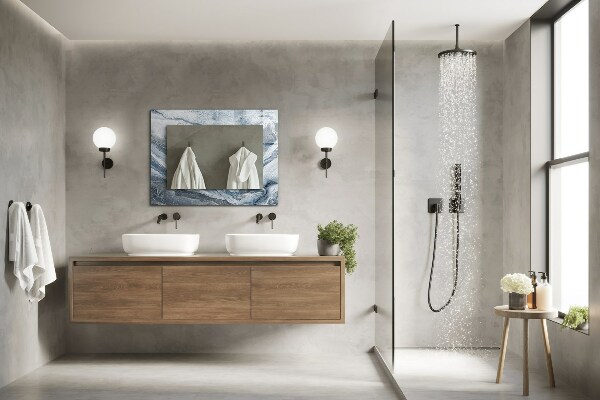 Spiegel met print Marmeren tinten