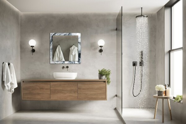 Spiegel lijst met print Herfst bomen