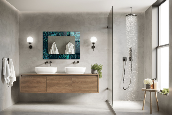 Wandspiegel decoratieve print Steen met structuur