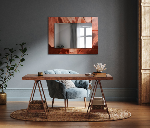 Spiegel met bedrukte lijst Motiverende fontein