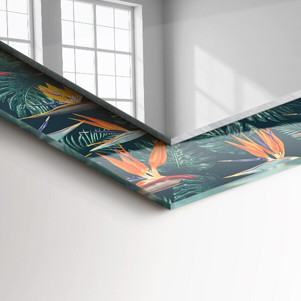 Spiegel met print Grote golf in Kanagawa