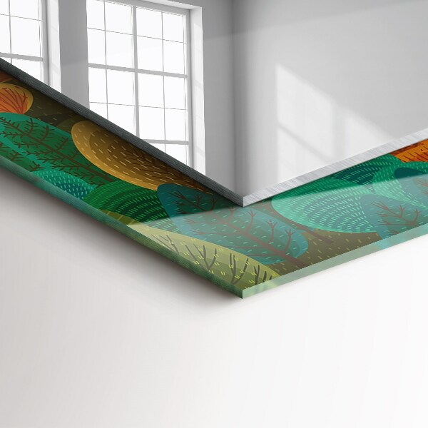 Wandspiegel met print Schedelvormige rozen