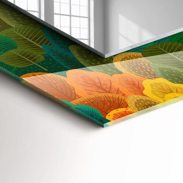 Wandspiegel met print Schedelvormige rozen