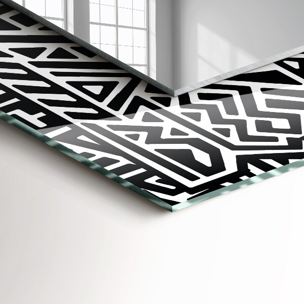 Bedrukte spiegel Blauw golfmotief