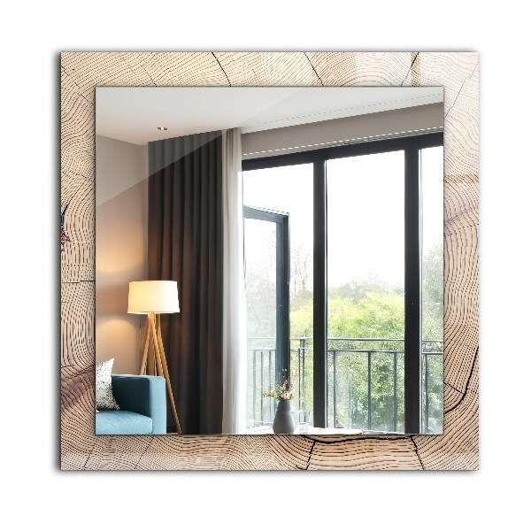 Spiegel met decoratie Bloemen en vogels