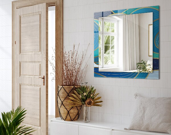 Spiegel met decoratie Paasei witte bladeren