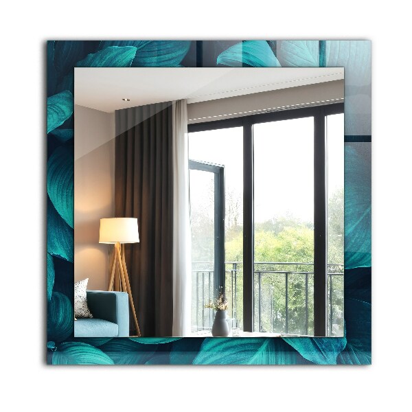 Spiegel lijst met print Ginkgo bladeren