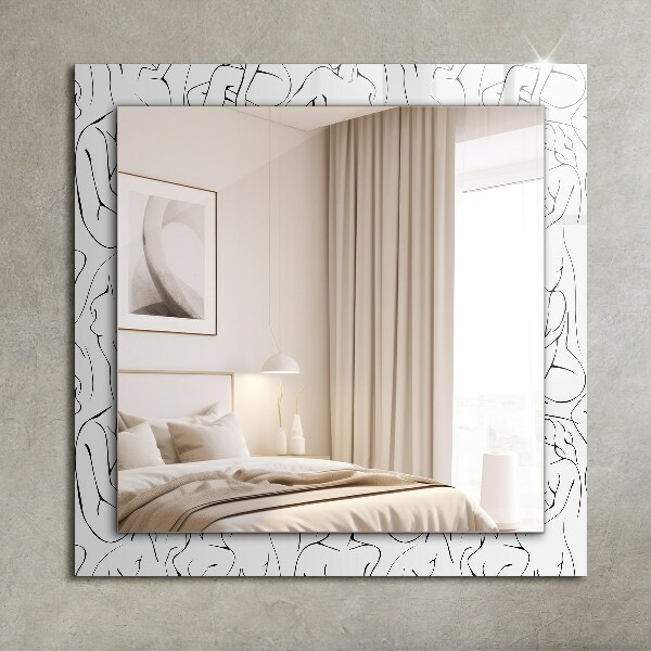 Wandspiegel met print Abstracte lava