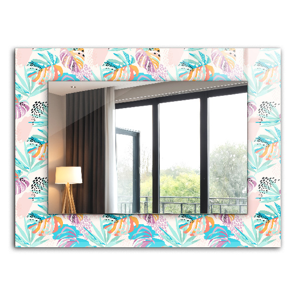 Wandspiegel decoratieve print Abstracte gekleurde golven