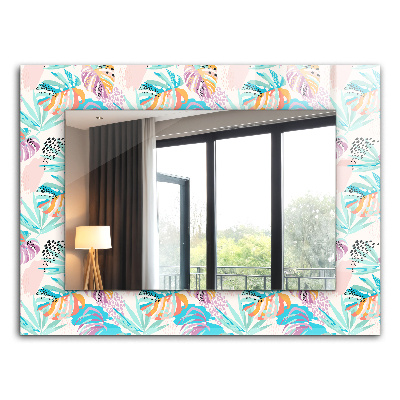 Wandspiegel decoratieve print Abstracte gekleurde golven