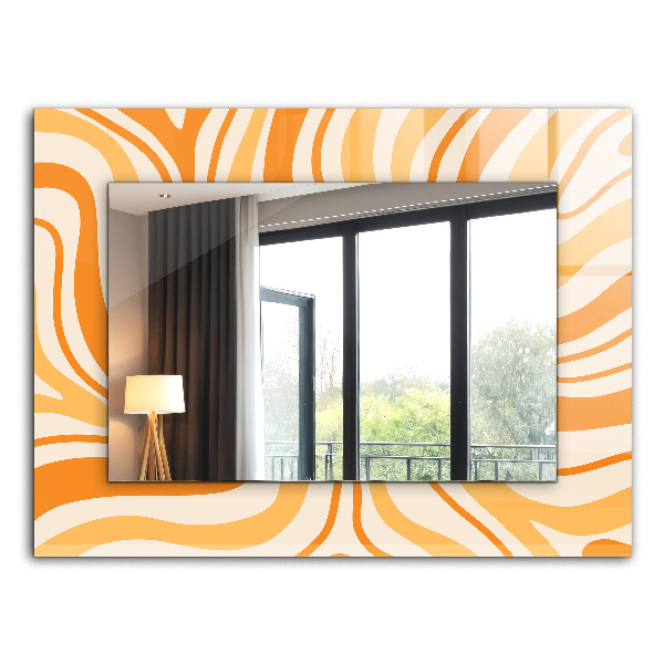 Wandspiegel decoratieve print Zwart en grijs motief