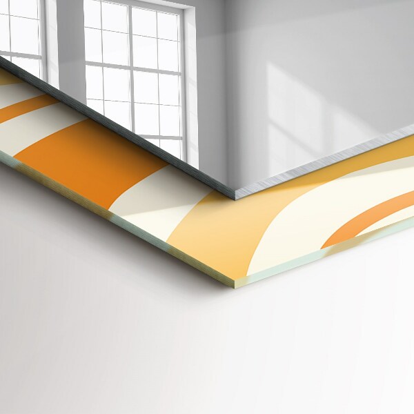 Wandspiegel decoratieve print Zwart en grijs motief