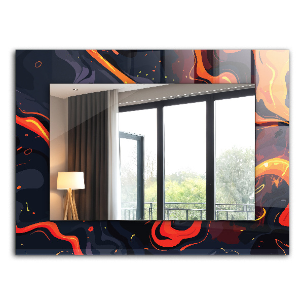 Wandspiegel decoratieve print Vulkanische lava