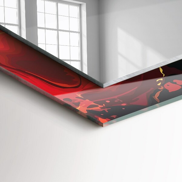 Bedrukte spiegel Astrata gekleurde lava