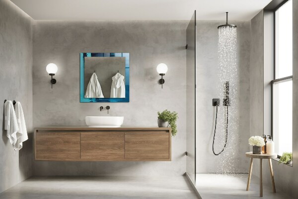 Spiegel met decoratie Astrata blauwe kunst