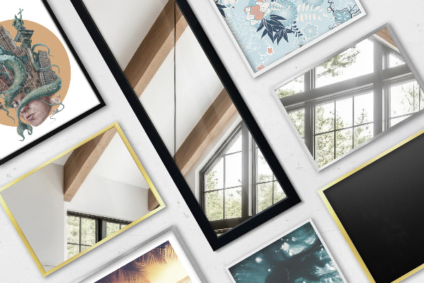 Staande spiegel zwart 14x61 in