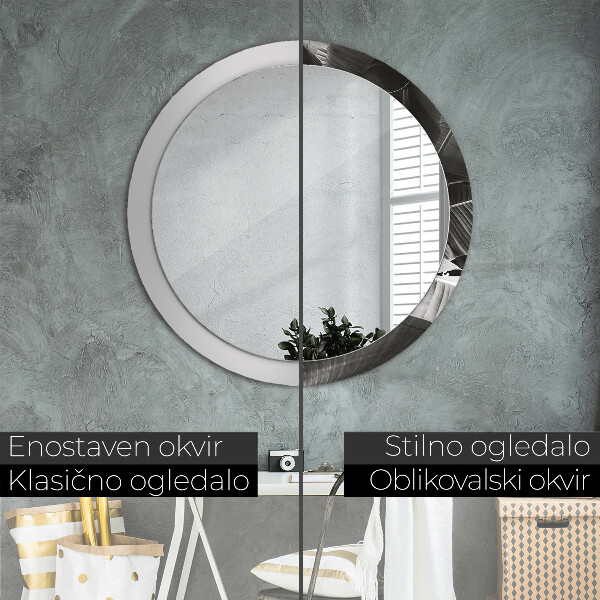 Bedrukte ronde spiegel Tropische palmbomen