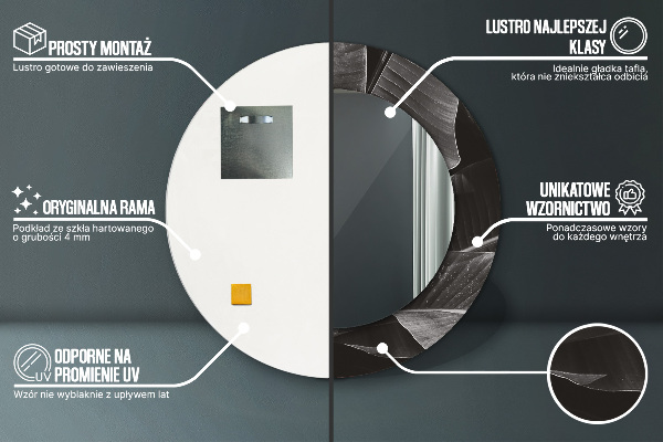 Bedrukte ronde spiegel Tropische palmbomen