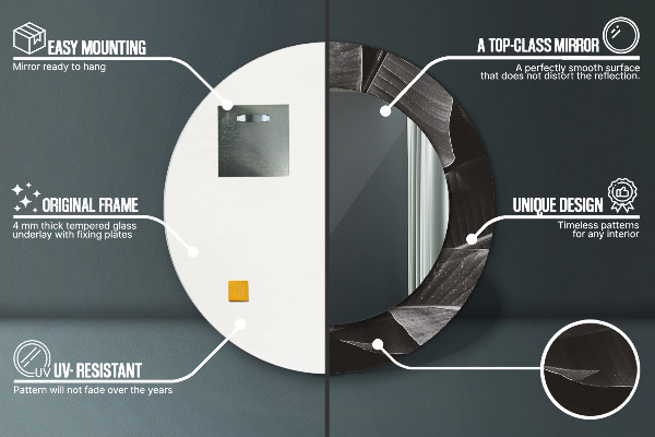 Bedrukte ronde spiegel Tropische palmbomen