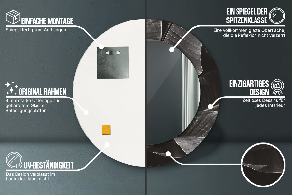 Bedrukte ronde spiegel Tropische palmbomen