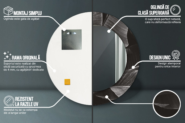 Bedrukte ronde spiegel Tropische palmbomen