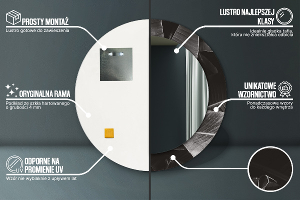 Bedrukte ronde spiegel Tropische palmbomen