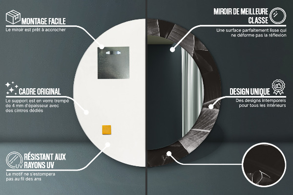 Bedrukte ronde spiegel Tropische palmbomen