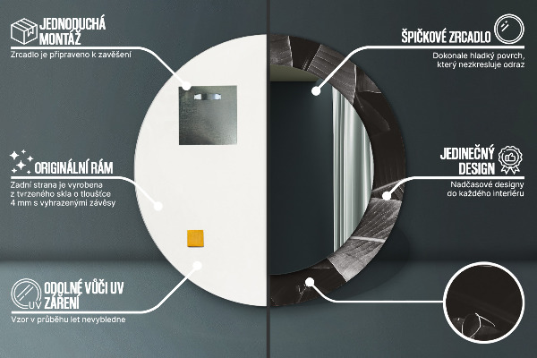 Bedrukte ronde spiegel Tropische palmbomen