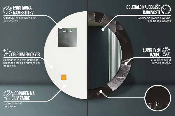 Bedrukte ronde spiegel Tropische palmbomen