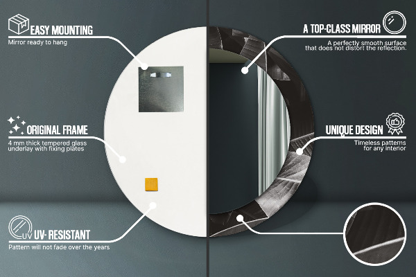 Bedrukte ronde spiegel Tropische palmbomen