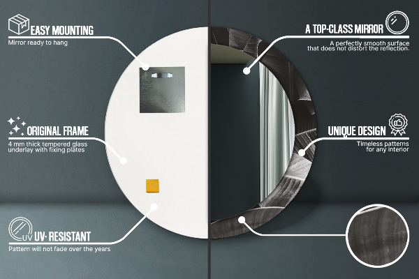 Bedrukte ronde spiegel Tropische palmbomen