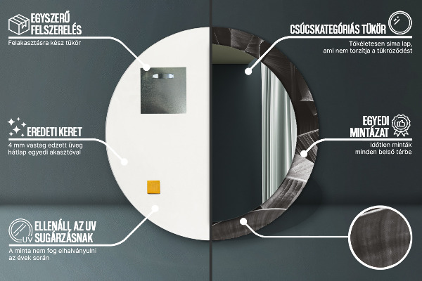 Bedrukte ronde spiegel Tropische palmbomen