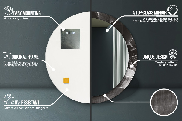 Bedrukte ronde spiegel Tropische palmbomen